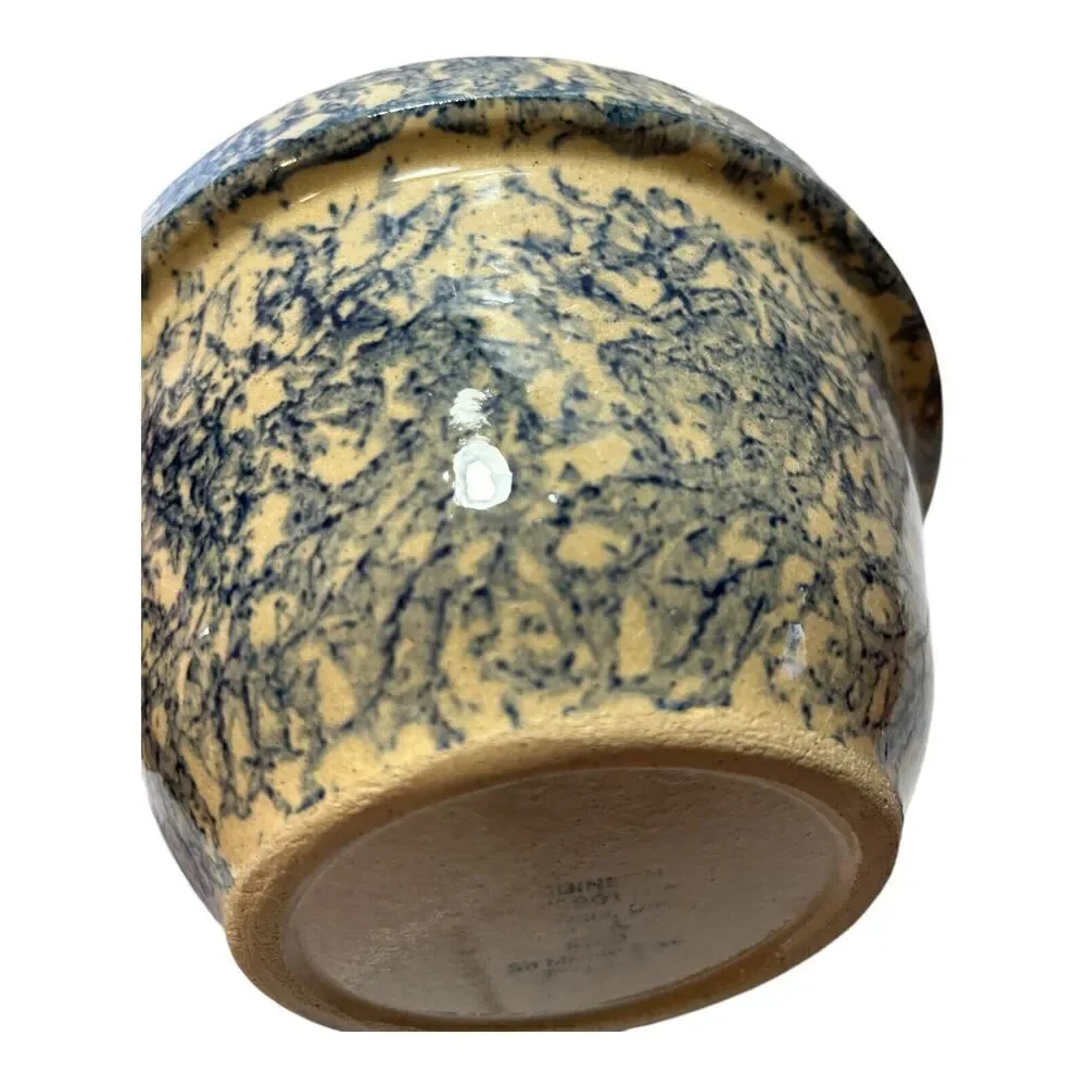 Robinson Ransbottom Roseville, OH Blue Sponge Ware Mixing Bowl 700 7” x 4”